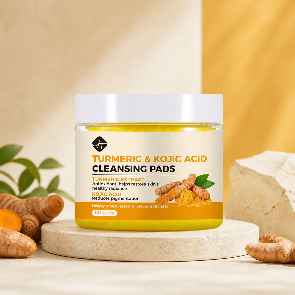 Turmeric & Kojic Acid Cleansing Pads — 60 Pads