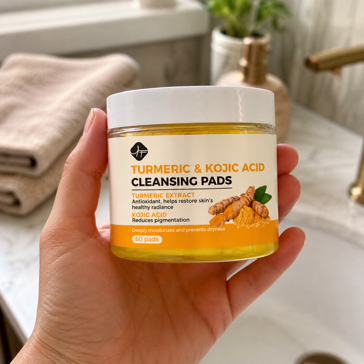 Turmeric & Kojic Acid Cleansing Pads — 60 Pads
